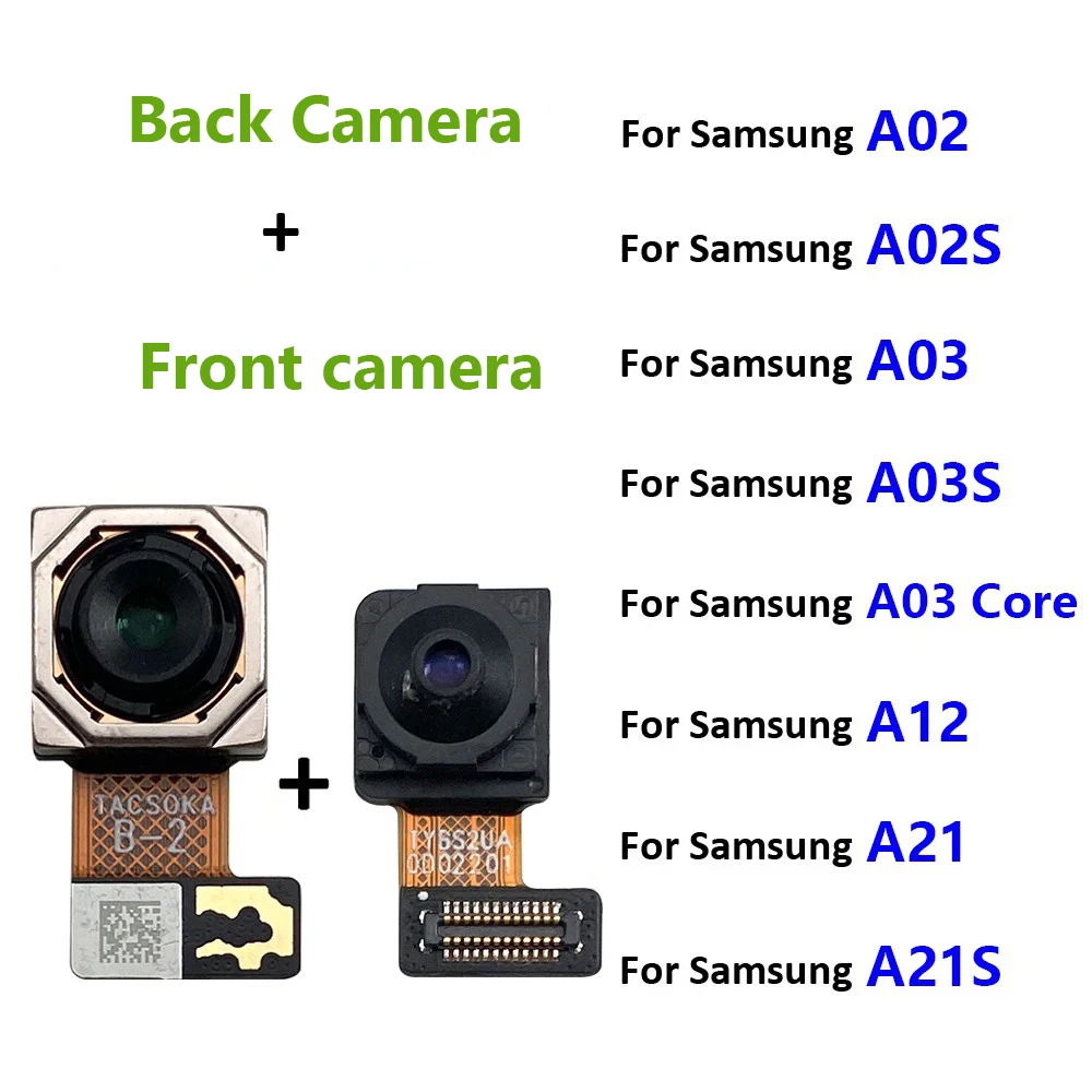 For Samsung Galaxy A02 A02S A03 Core A03S A12 A21 A21S Rear Front And Back Camera Module Flex Cable