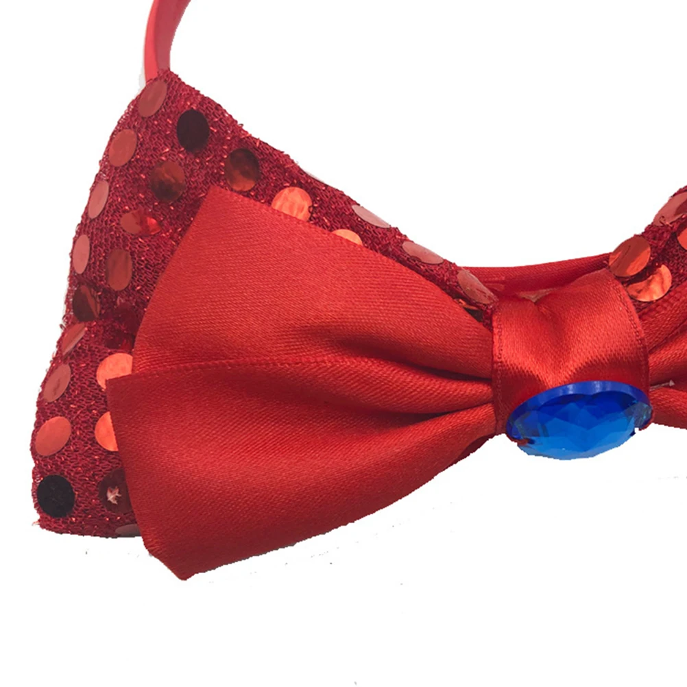 

2PCS Sequin for Kids Sweet Bow Christmas Tree Lights Hair Accessories Girls Christmas Bowknot Headband Hoop Hair Decorations