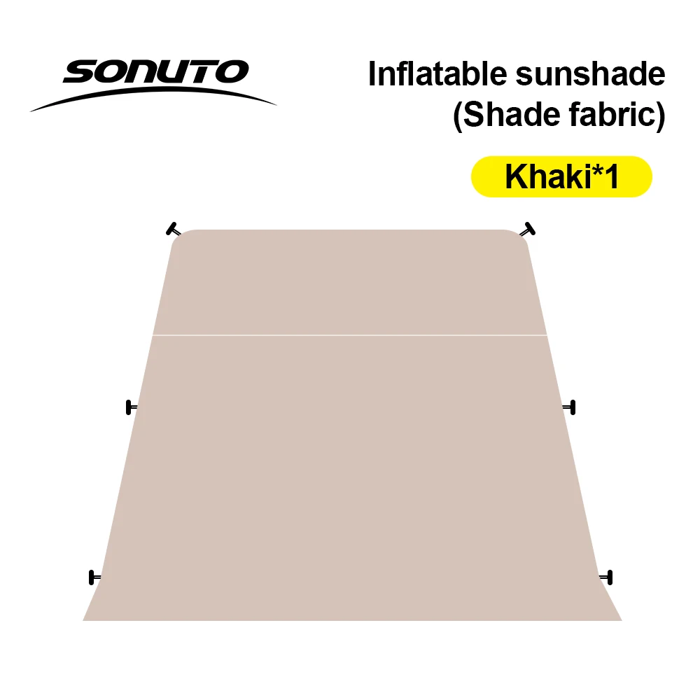 Sonuto Opblaasbare Kampeertent met Luifel, 4-6 Persoons 4-Seizoenen Lucht Tent, PU3000mm Waterdichte Glamping Tent, Direct Opzetbare Cabin