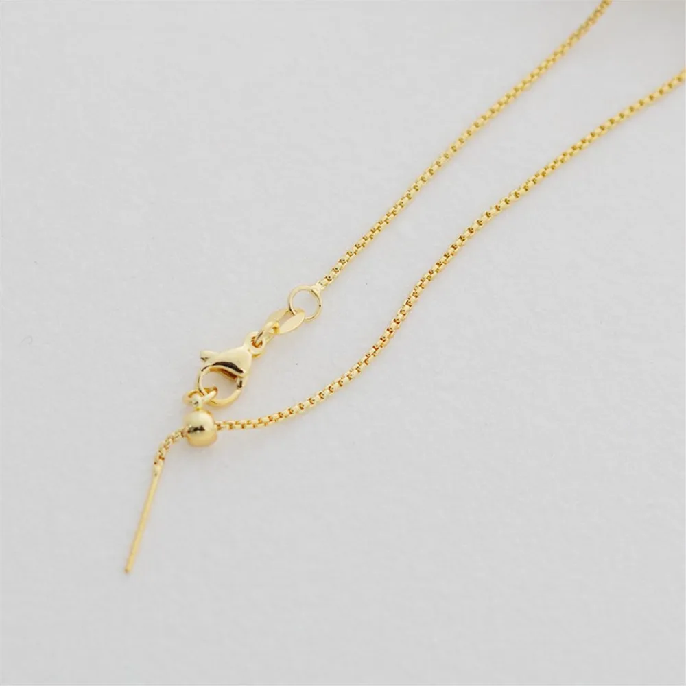 

18K Gold Needle Universal Necklace, Boy Side Chain, 1.2 Adjustment, Telescopic DIY, Finished Accessories, 46cm