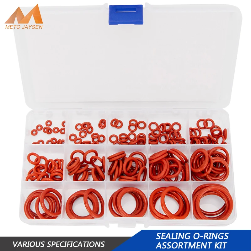 

150-200-225PCS PCP Paintball VMQ Sealing Silicone O-rings OD 6mm-30mm CS 1.5mm 1.9mm 2.4mm 3.1mm Red Gasket Replacements