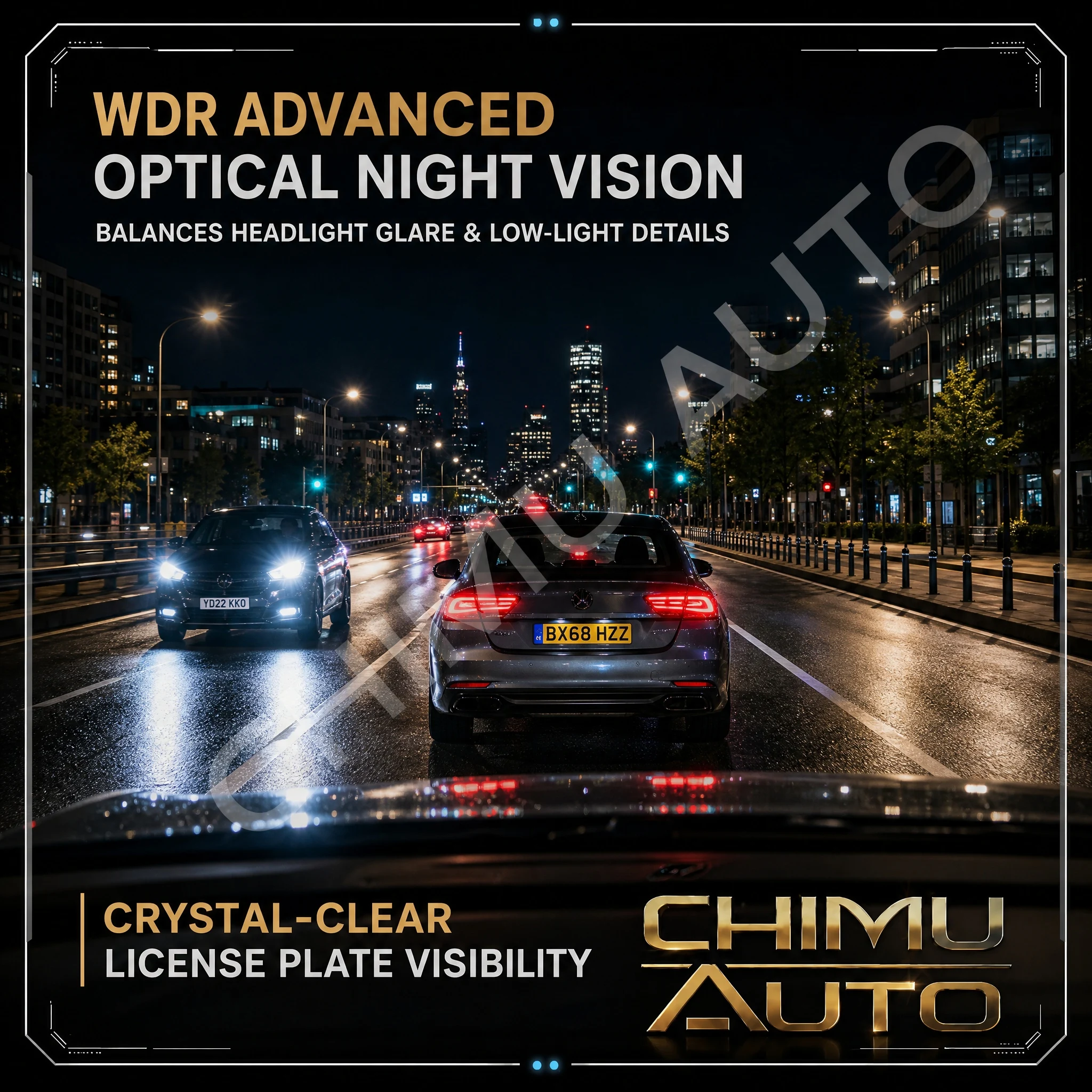 【CHIMU AUTO】VG3 2-in-1 Car Dash Cam Radar Speed Scanner 3.0 Inch Screen Full Band Voice Warning DVR Loop Video Recorder