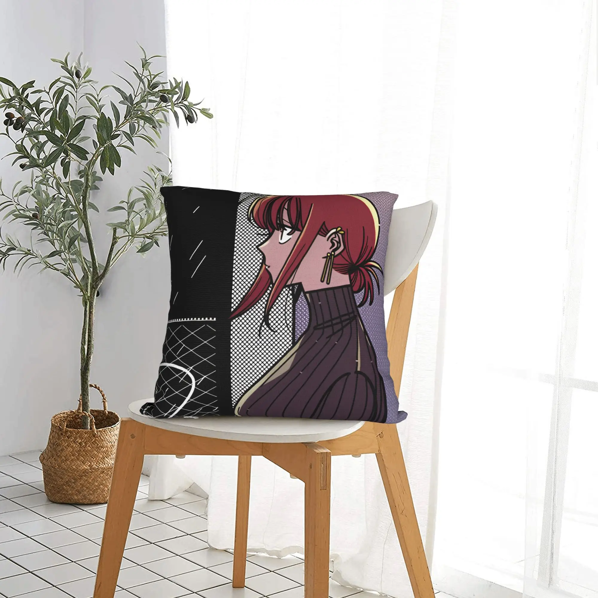 Pillow Case Smoking Behind Supermarket Yamada  Comfy  Pillow Cover For Chair Sofa Home Decor Fashion Pillowcases