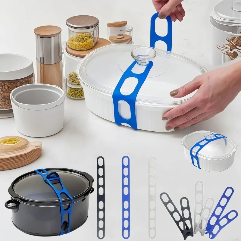 Silicone Straps for Lunch Boxes, Leak Proof Accessories for Bento Boxes and Cookware, Suitable for Carrying Rice and Taking Out