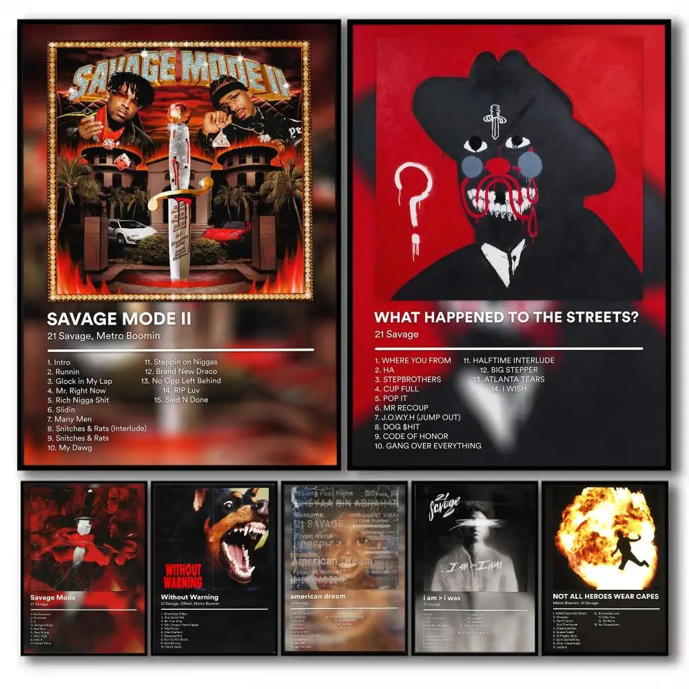 Rapper S-Savage Album Poster PP Wall Decor Posters Celebrity Music Art Prints Bedroom Office Gift