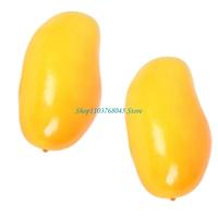 R53F 2pcs Simulation Mangoes Realistic Faux Fruits for Home Decoration Photo Props