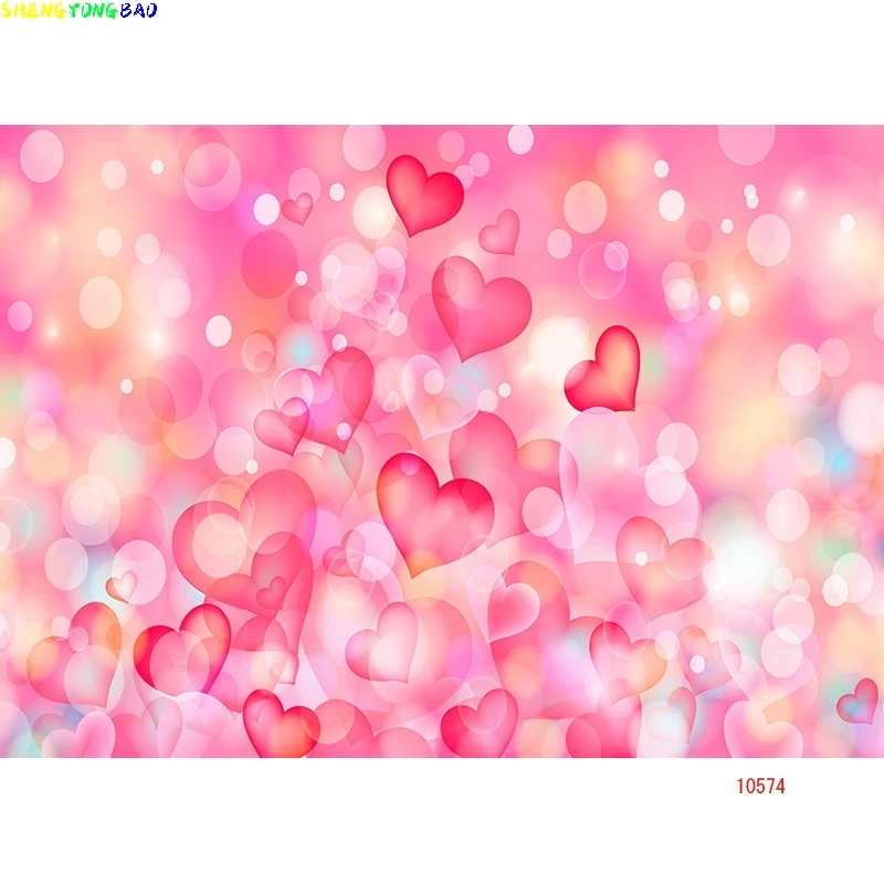 Vinyl Custom Happy Valentine's Day Photography Backdrops Romantic Flower Roses Birthday Decor Balloons Photo Background RQ-65