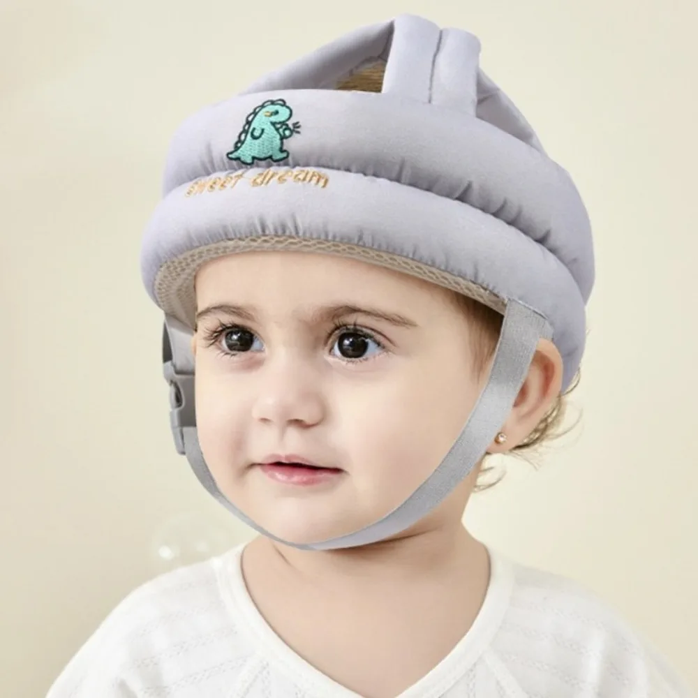 

Fashion Breathable Toddler Protective Headgear Safe Adjustable Infant Anti-crash Caps Cotton Soft Toddler Cap 5-36 Months Baby