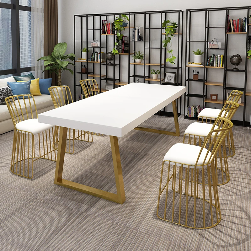 

Customized Nordic loft solid wood conference table, minimalist modern creative office desk, work desk, long table,