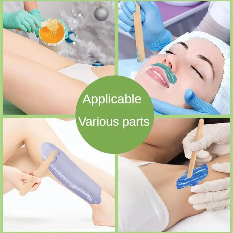 แท่งกําจัดขนแบบพกพาเหมาะสําหรับทุกส่วนของร่างกายพื้นผิวเรียบไม่เจ็บมืออ่อนโยนต่อผิว Birch Wax Stick