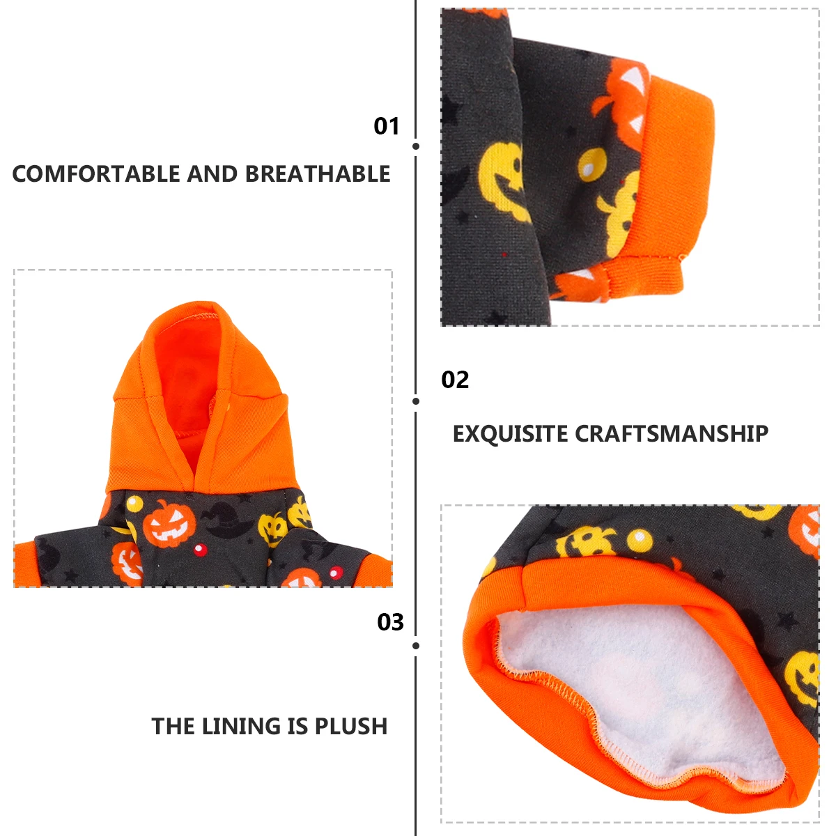 

Halloween Dog Clothes Lightweight Breathable Pet Costume for Small Breed Comfortable Cloth Apparel Dog Coat Jacket Pet Wear