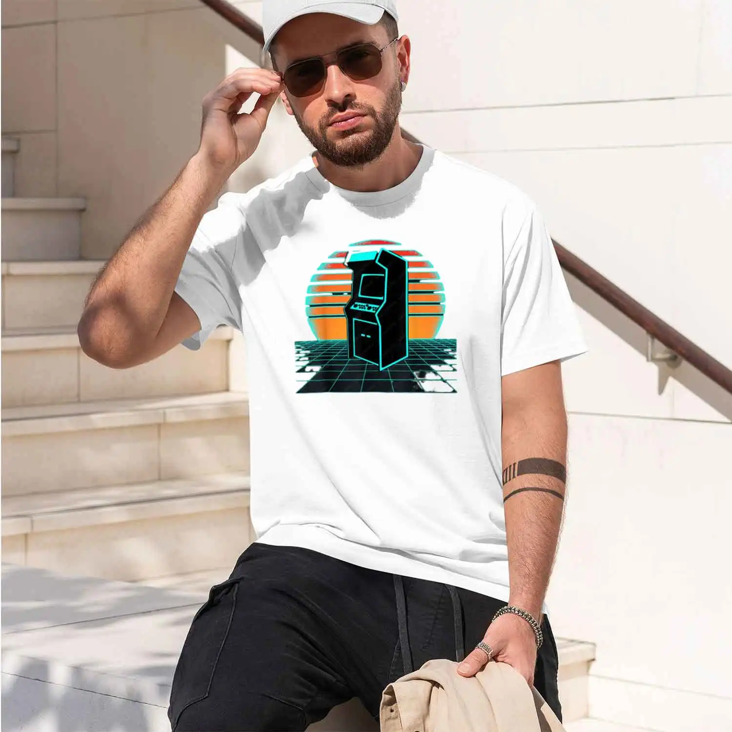 80s 90s Video Game Retro Vintage Cl Arcade T-Shirt Streetwear Men Clothing Vintage T Shirt Hombre Aesthet 2026 New Model Short-s