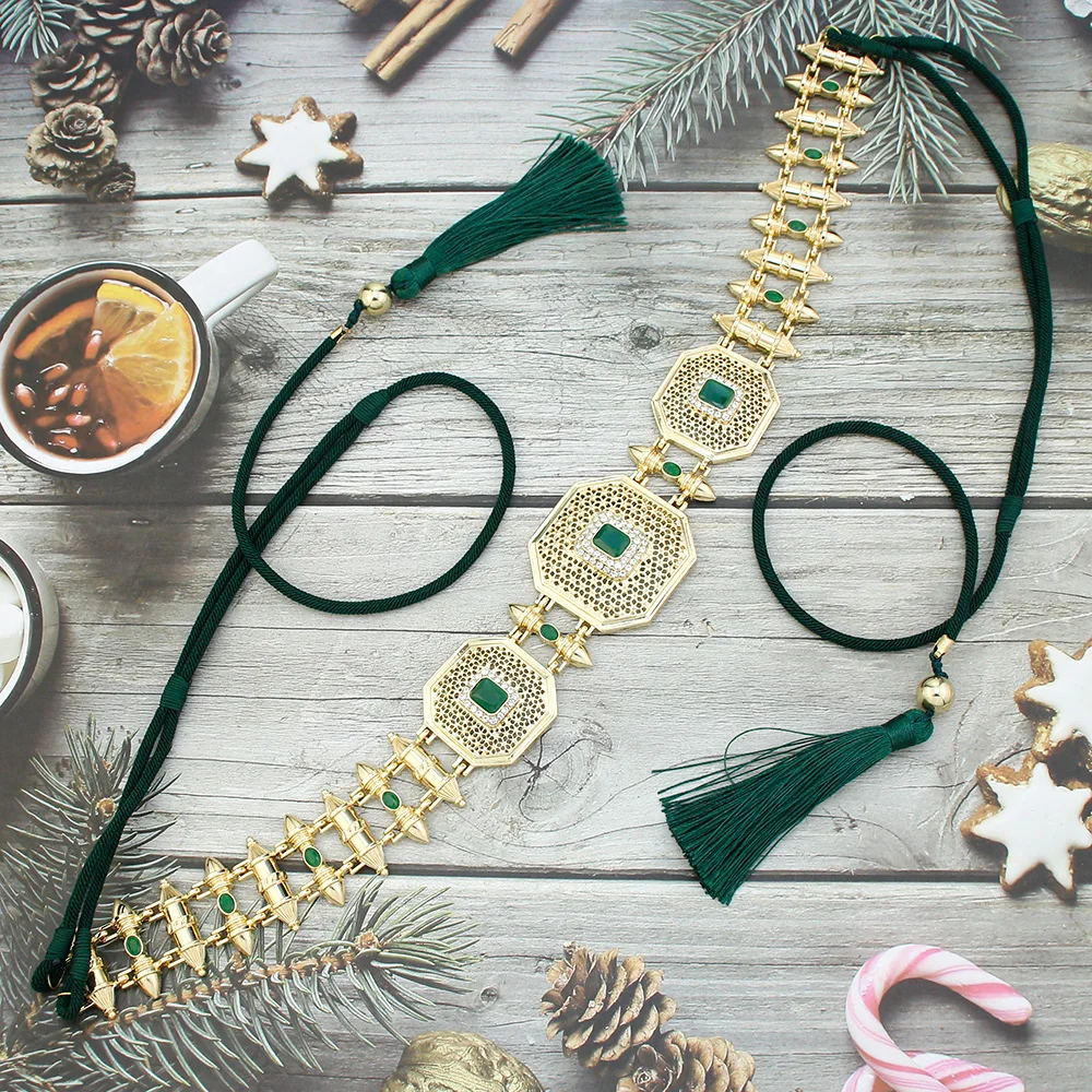 المغرب الزفاف حزام الزفاف شرابات اليد حبل للنساء الخصر سلسلة شرابة العروس حزام المجوهرات