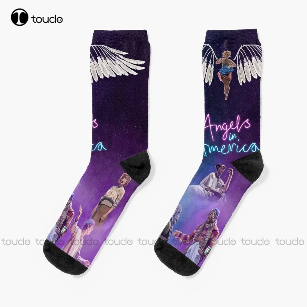 Angels In America - Portrait Socks Workout Socks Women Unisex Adult Teen Youth Socks 360° Digital Print Custom Gift Funny Sock