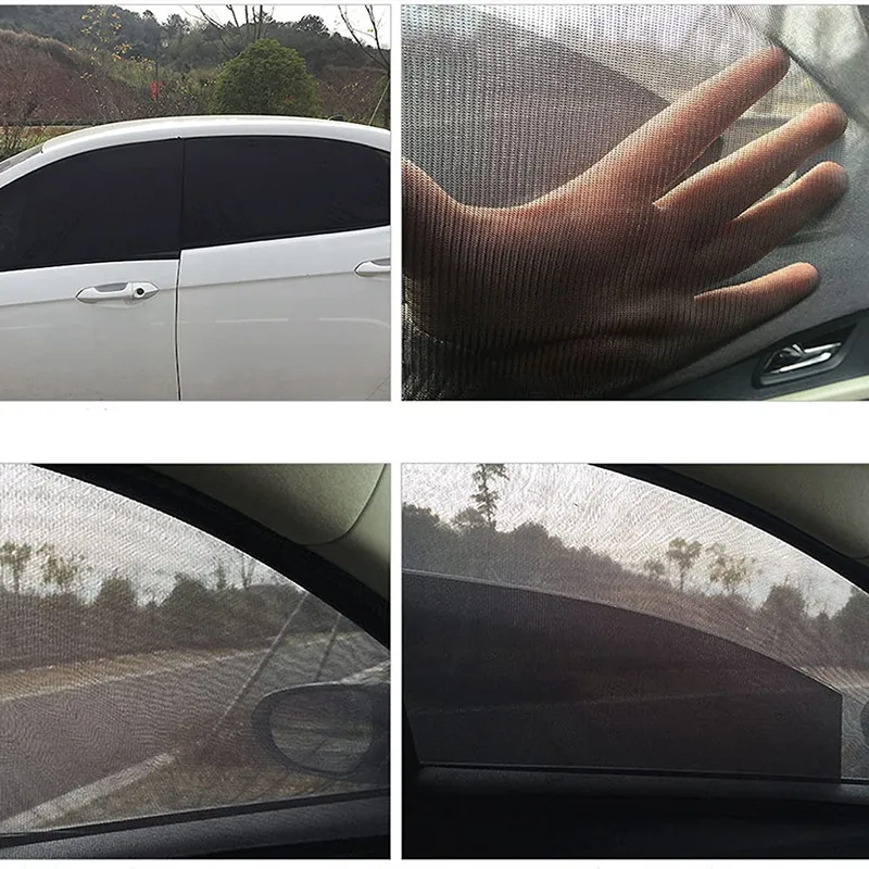 2PCS Car Side Window Sun Shade, Car Sun Shade Blocking Car Mosquito Net for Baby-Car Side Rear Sun Shade with UV Rays Protection