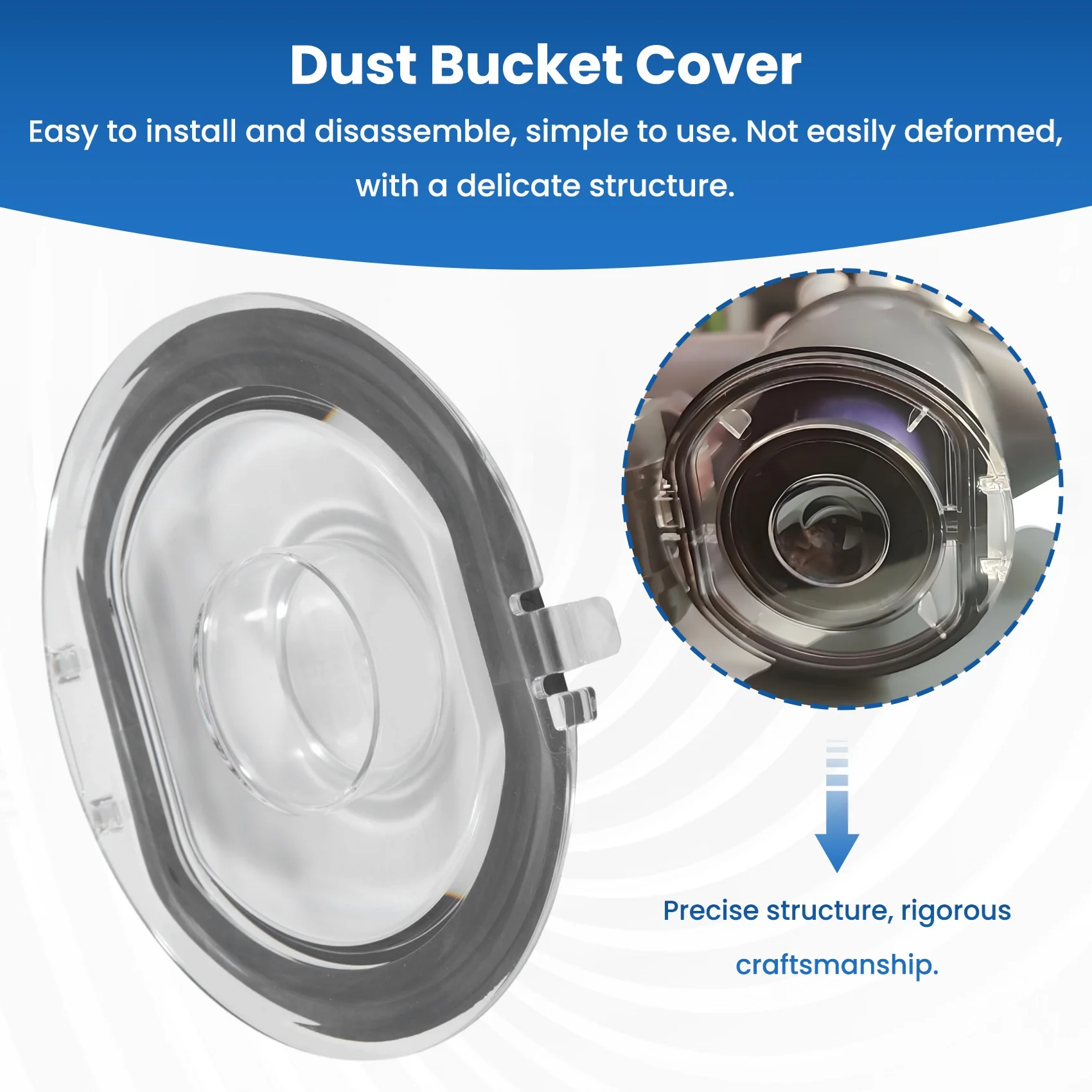 Premium-Dust Bin Lid For Dyson Vacuum Cleaner V7 V8 SV10 SV11 Models Dust Bin Door Parts Dirt Cup Lid Dust Box Lid