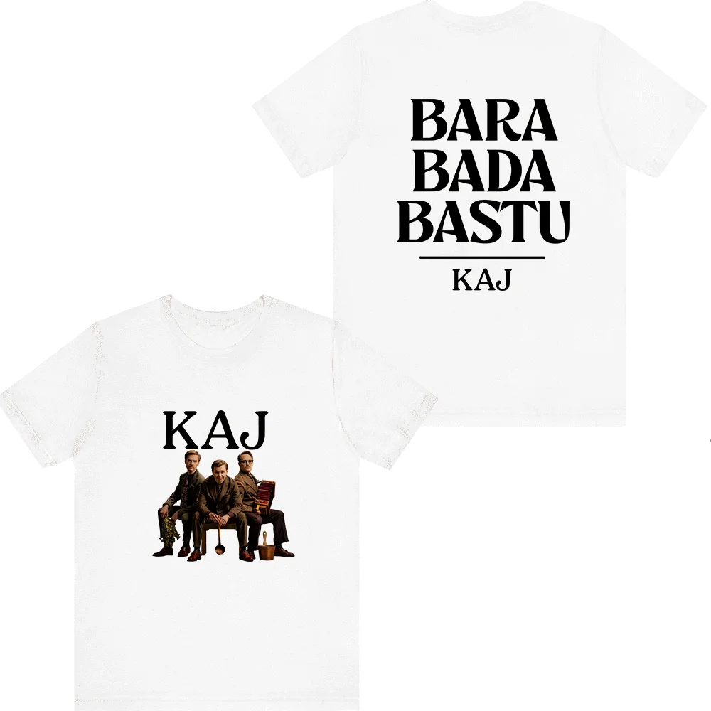 تي شيرت Kaj Merch BARA BADA BASTU Song Eurovision 2025 تي شيرت بأكمام قصيرة للجنسين ملابس علوية صيفية عصرية #2