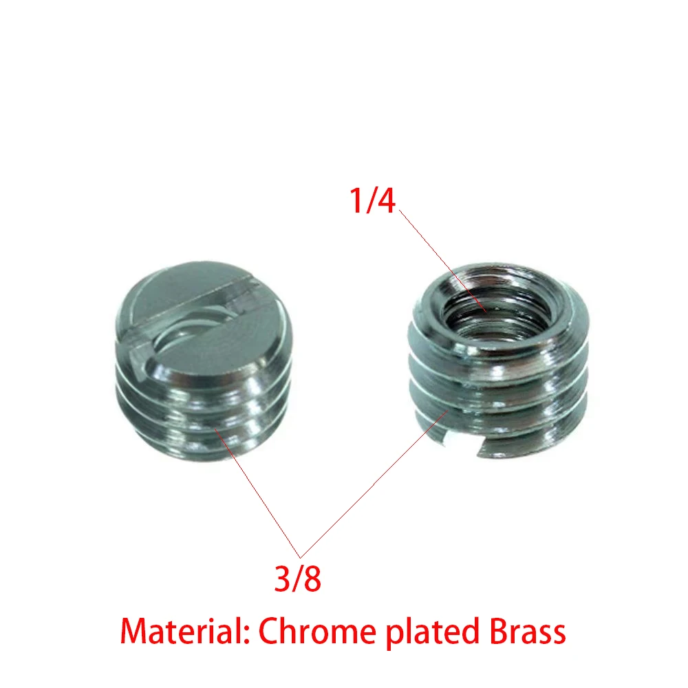2 szt. Adapter śrubowy 1/4 "do 3/8" do statywu i monopodu z głowicą kulową DSLR SLR, adaptery śrubowe 1/4-20 żeńskie na 3/8-16 męskie