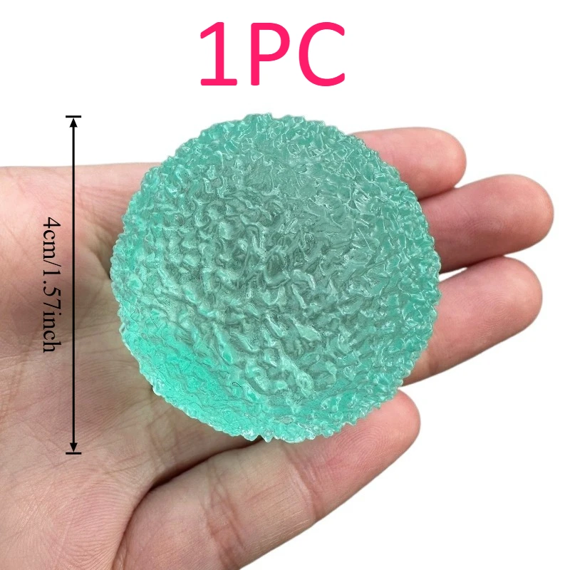 Ice Ball Maltose Squishy Toys Blue Mochi Sensory Fidgets Toy Simuliertes transparentes Anti-Stress-Dekompressionsspielzeug mit langsamer Rückfederung