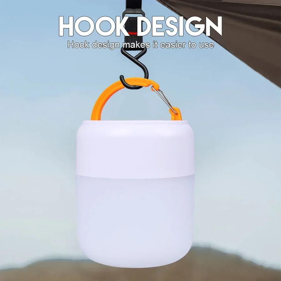 強力なキャンプライト USB 充電式 Led 緊急ランタン 18650 バッテリー内蔵懐中電灯フック付き屋外キャンプランプ