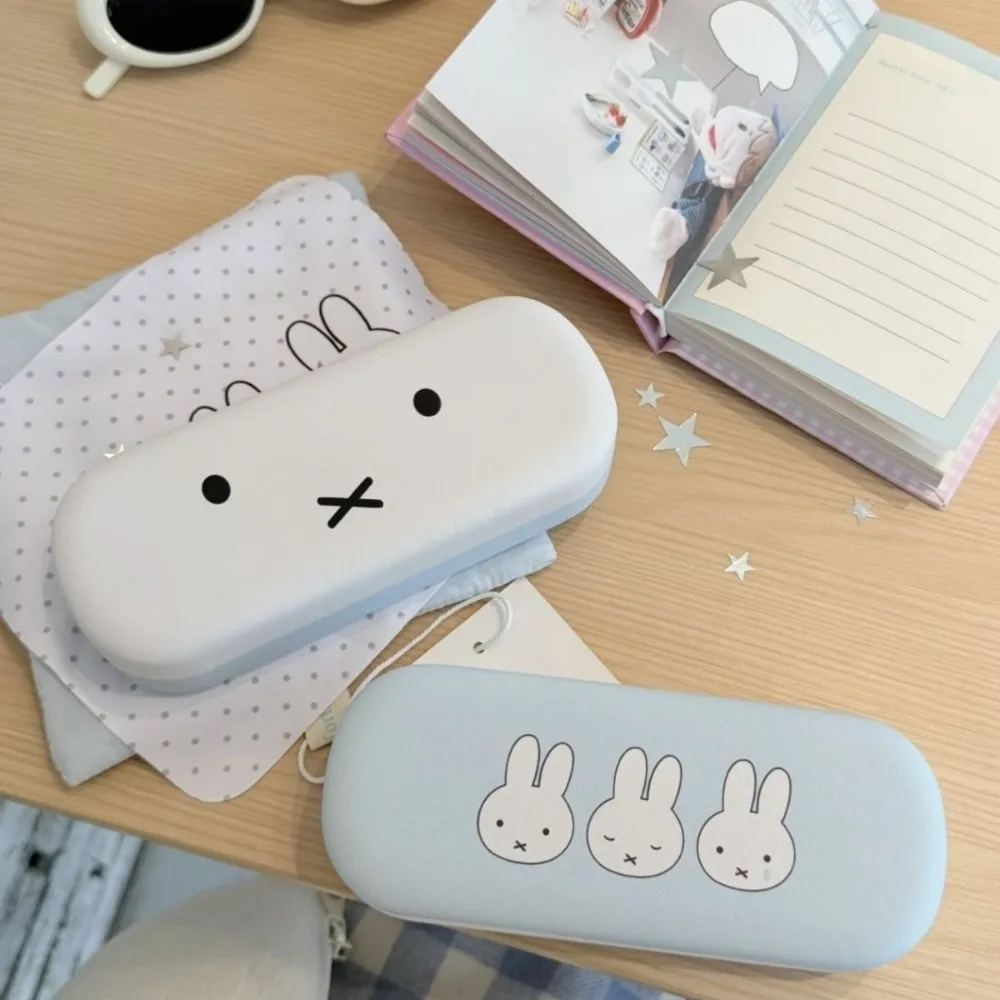 

Miffy Glasses Case Cute Cartoon Portable Eyewear Box for Students Anti-scratch Storage for Myopia Glasses Sunglasses Protector