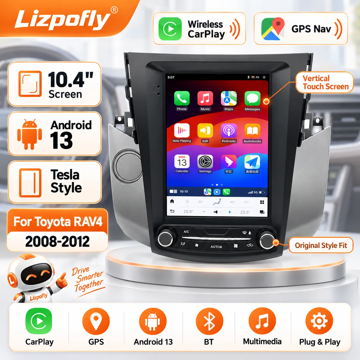 Lizpofly for Toyota RAV4 2008-2012 10.4
