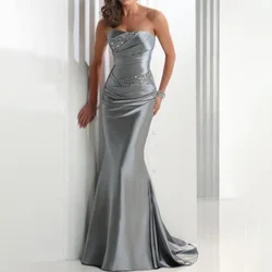 prom dresses 2024 Long Silver Gray Corset High Quality Evening dresses for gala vestidos de fiesta vestidos para mujer