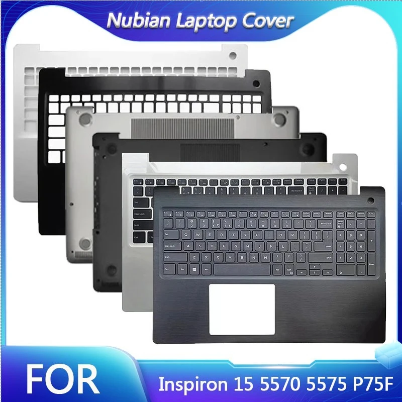 

NEW For Inspiron 15 5570 5575 P75F Palmrest Bottom Case hinge Keyboard