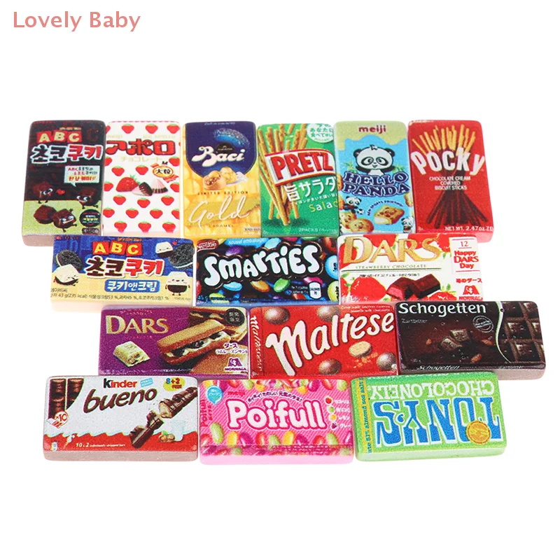 【BBS-7】10pcs/lot Dollhouse Miniature Supermarket Food Resin Snacks Kitchen Decor Toys