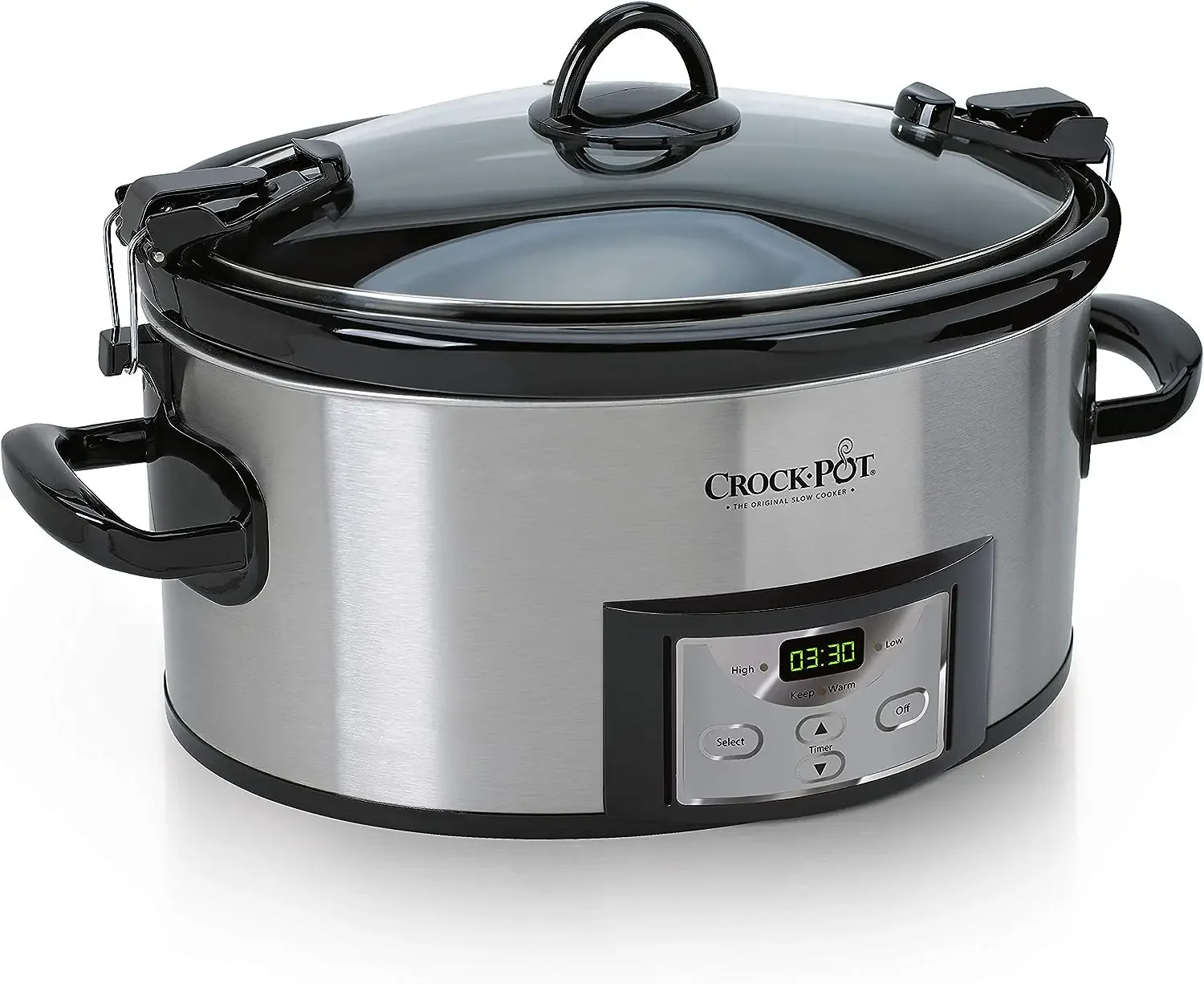 Crock-Pot 6 Quart Cook & Carry Programmable Slow Cooker with Digital Timer, Stainless Steel (SCCPVL610-S-A)