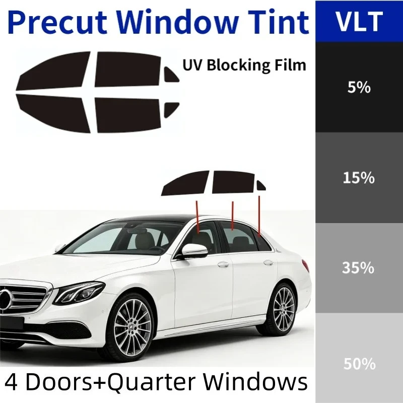 メルセデス・ベンツ-eクラス-w214-セダン用プレカットウィンドウティントフィルム-4ドア-クォーターウィンドウ-uv・ir遮断-熱遮断-プライバシー保護-2層petフィルム