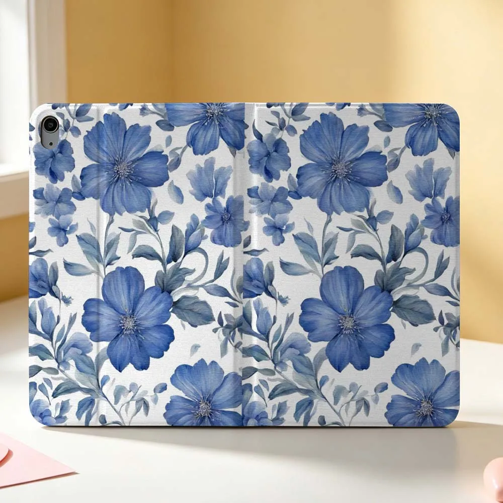 Creative Design Flower Picture For Apple iPad Pro Mini Air A16 A17 A14 4 5 6 7 6th 12th Gen M5 11 13 M4 Pen Tray Tablet Case