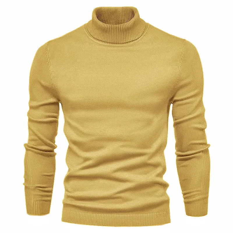 Jersey de cuello alto para hombre, Jersey informal de ocio, negocios, otoño e invierno, XXL, novedad