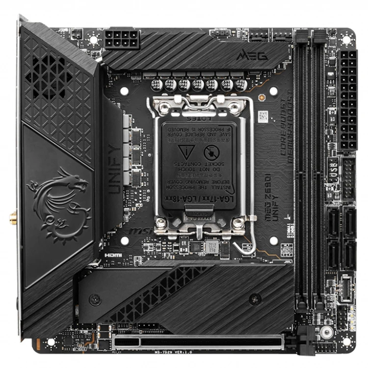 MS MEG Z690I UNIFY Motherboard with WIFI and DDR5 Memory Supports 12th Gen Inte Core / Pentium CeleronCPU for LGA 1700 socket