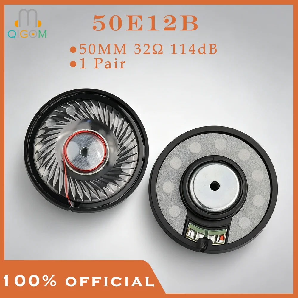 qigom-50e12b-50mm-ヘッドフォンドライバー-32ohm-114db-超重低音-hifi-高忠実度-diy-ヘッドセット改造交換ユニット