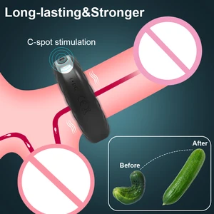 Anel do galo vibratório para homens, brinquedos sexuais para casais, anéis de pênis, cocktail, ejaculação tardia, produtos adultos, ereção mais forte 8 principais vendas penis prepucio - №8