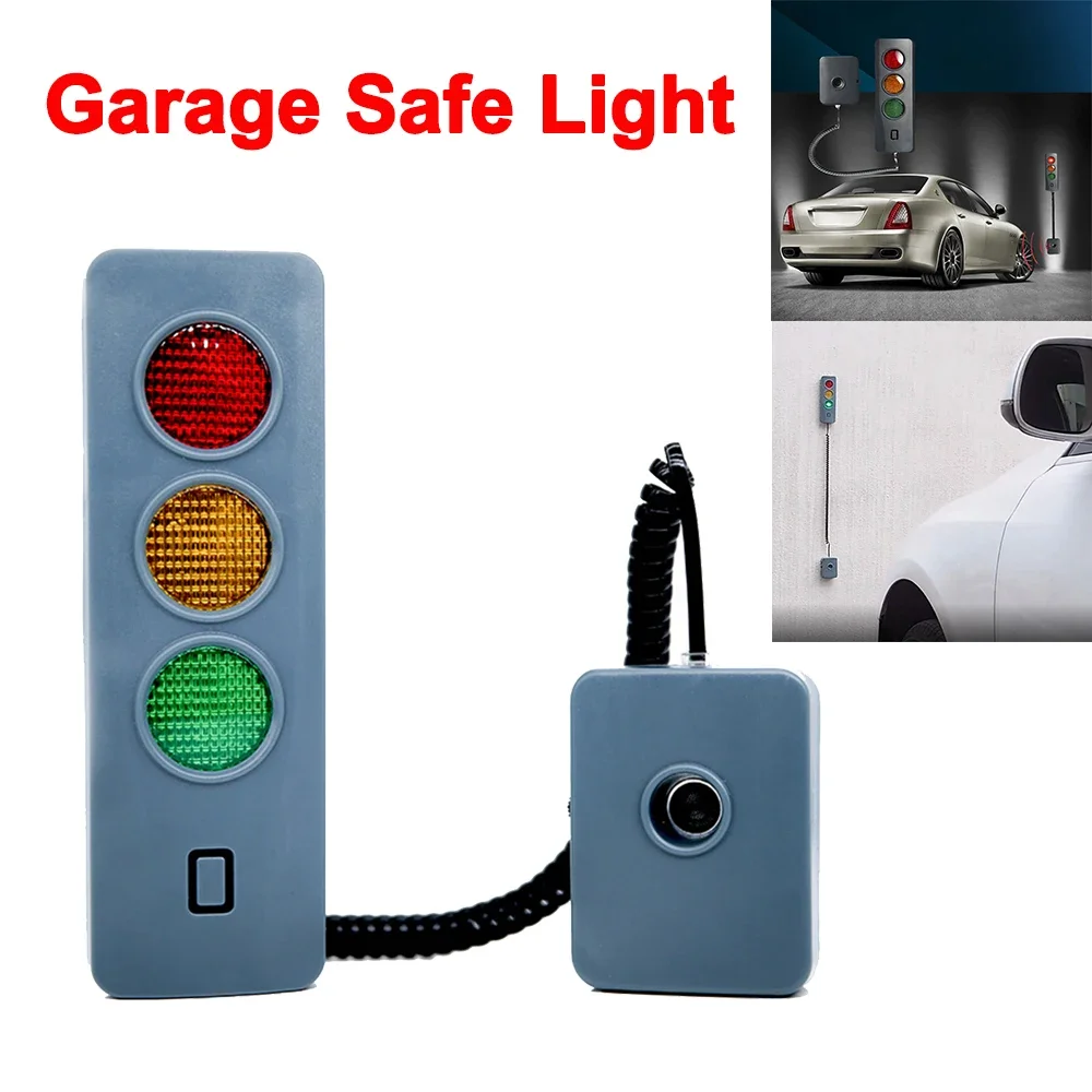 Car LED Parking Sensor Garage Safe Light Device Reverse Radar Sound Alert Indicator with Three Colors Light Auto Parking System