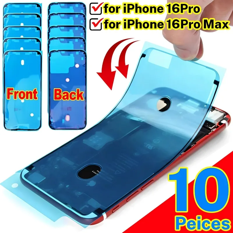 

Front Back Cover Adhesive Waterproof Seal Sticker for IPhone 16 Pro Max 16P 16PM LCD Rear Side Seal Tape Glue Repair Sticker