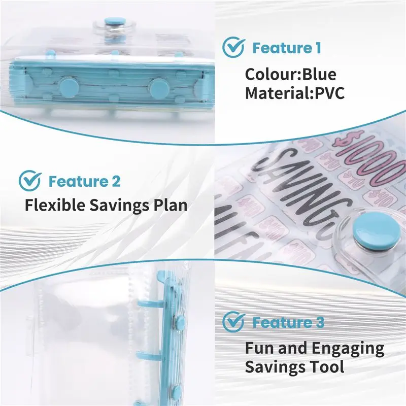 Reliable-1000 Savings Challenge Binder, Money Saving Binder, Savings Challenges Book With Envelopes, Envelope Savings Challenge