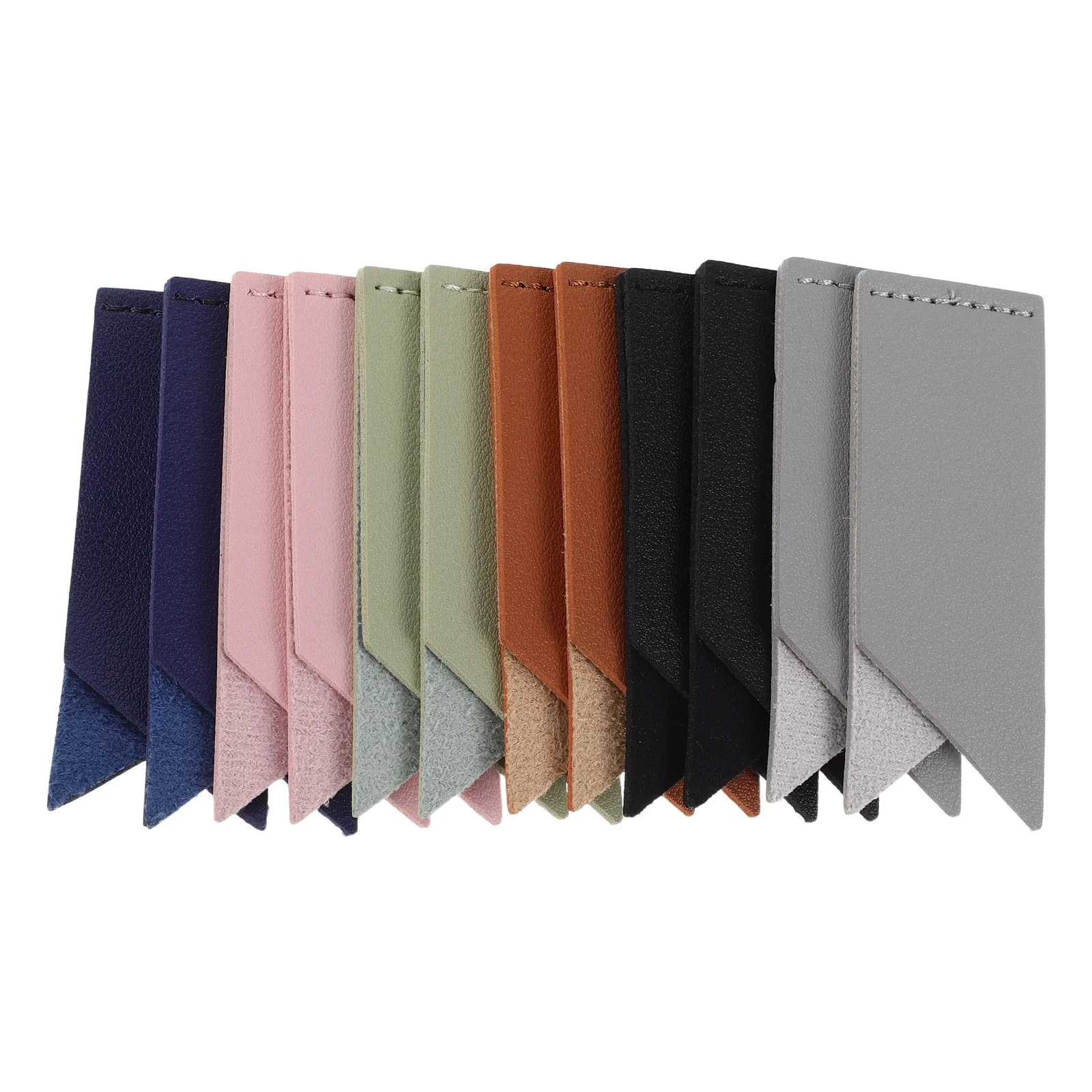 

12Pcs Simple PU Bookmarks Classic Retro Reading Accessories Stylish Page Markers for Book Lovers Office Travel Reading