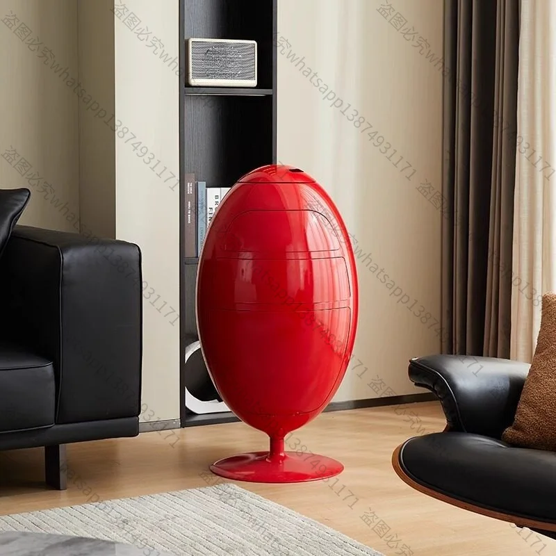 Suitable for Egg-shaped Classification, Environmentally Friendly Rotation, High-value Ornament Trash Can