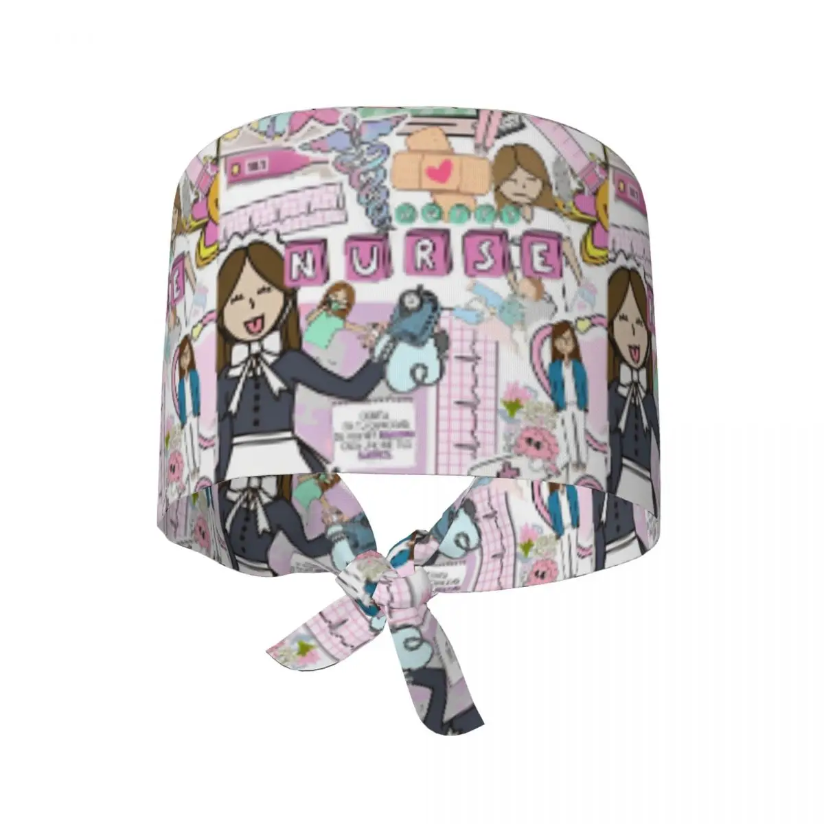 Nurse Medicine Doodle Cartoon Scrubs Caps Nursing Surgical Cap for Men Women Nurse Dentist Spa Working Hats Cap