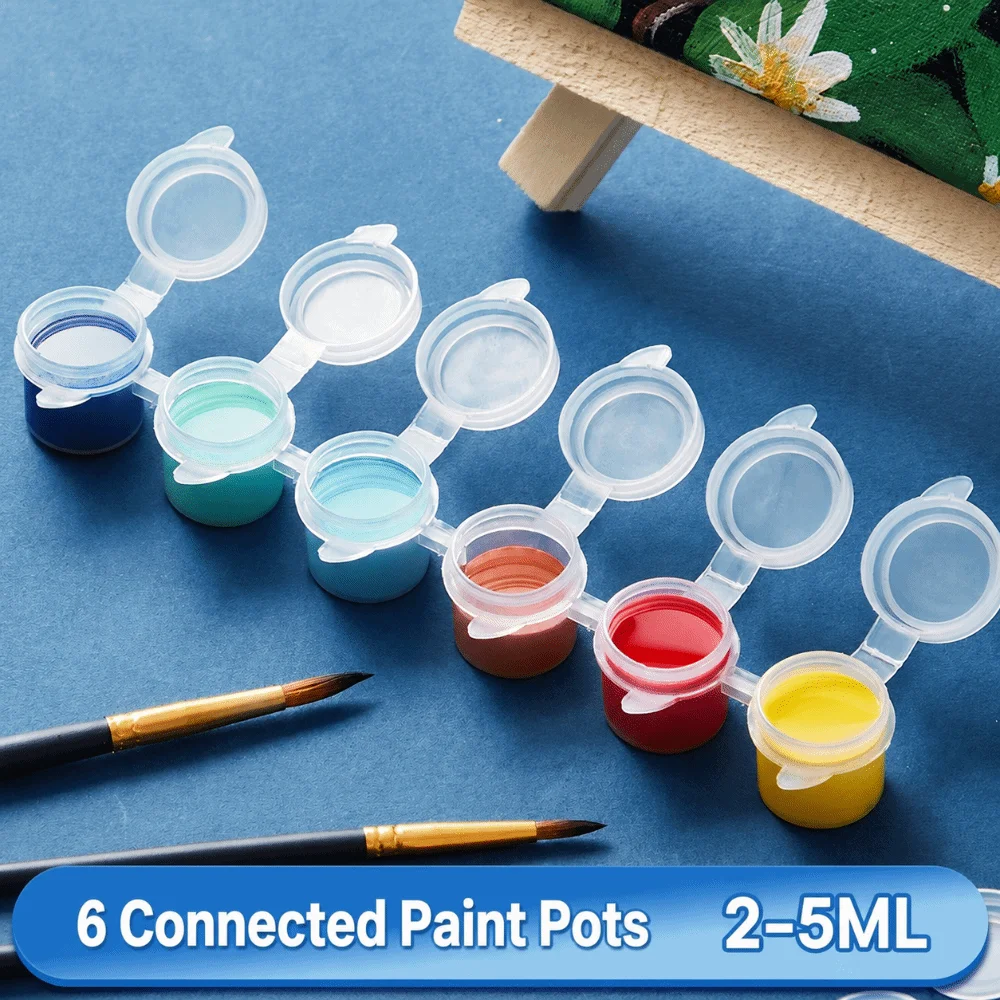 Portable Plastic Empty Paint Strip 6/8 Connected 2ml 3ml 5ml Paint Pots Refillable Paint Storage Cups Watercolor
