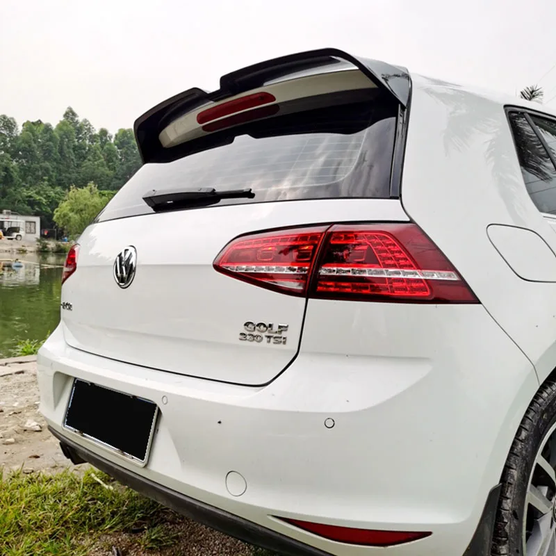 Spoiler For Volkswagen Golf 7 7.5 GTI Rline ABS Carbon Look Plastic Oettinger Style Roof Rear Spoiler aleron GOLF 7 2013-2020 ﻿