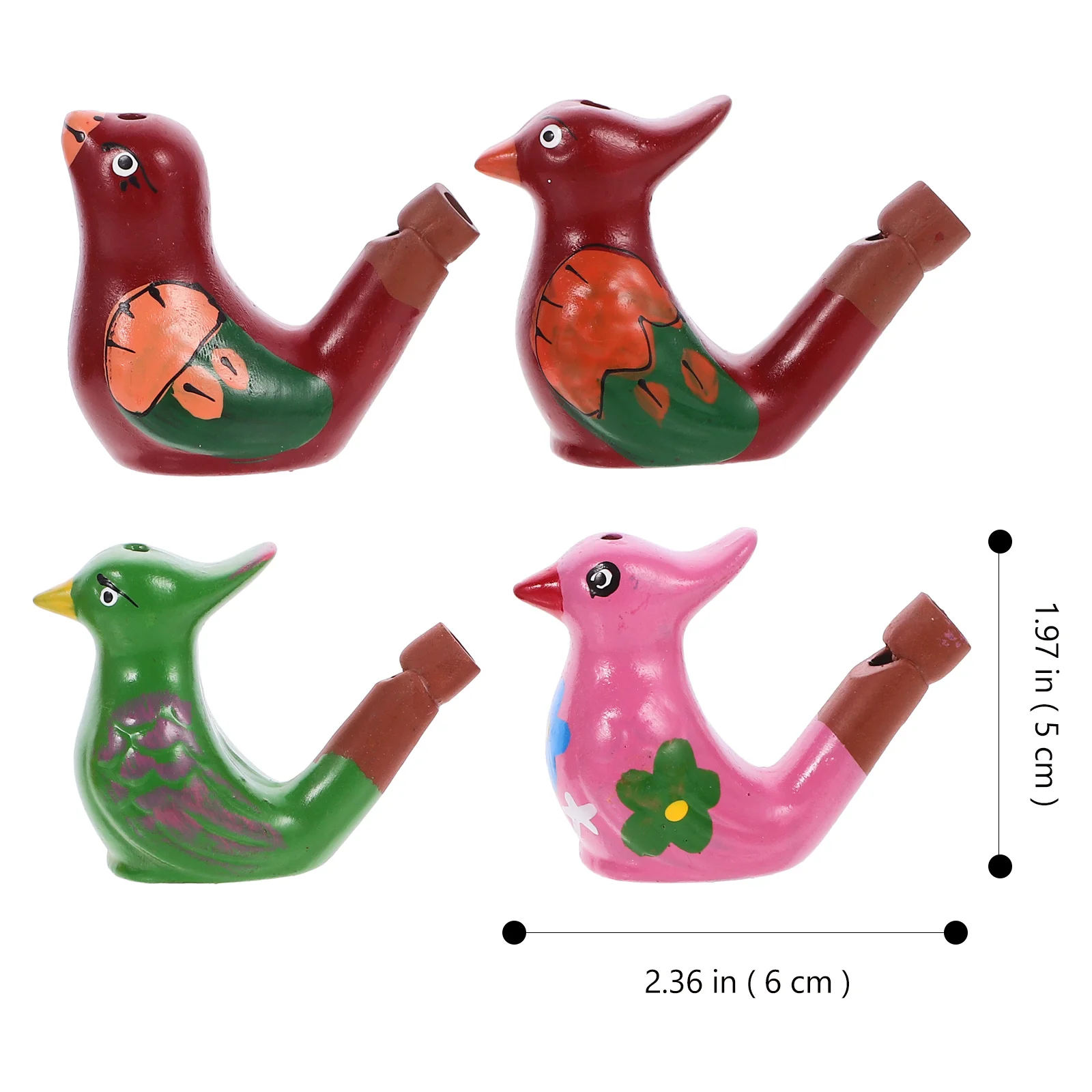 

6Pcs Bird Whistle Set Colorful Ceramic Water Bird Whistles for Fun Noise Makers Party Favors Gift for