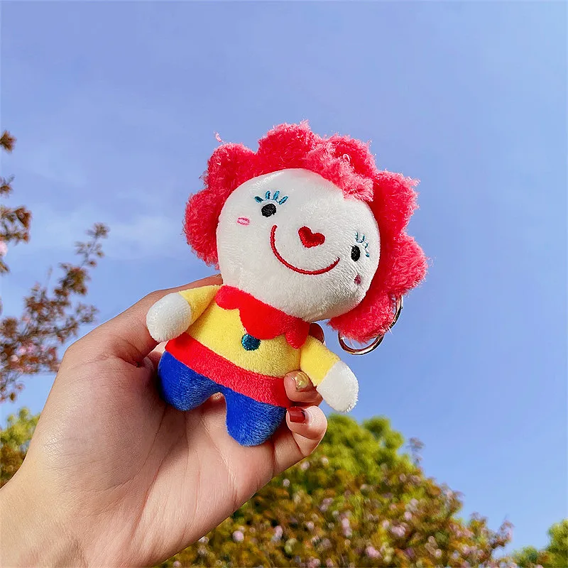 Sáng Tạo Chú Hề Sang Trọng Búp Bê Móc Khóa 12Cm Hoạt Hình Rạp Xiếc Chú Hề Kawaii Đồ Chơi Nhồi Bông Cho Bé Gái Dễ Thương Sang Trọng Túi Mặt Dây Chuyền Trẻ Em quà Tặng