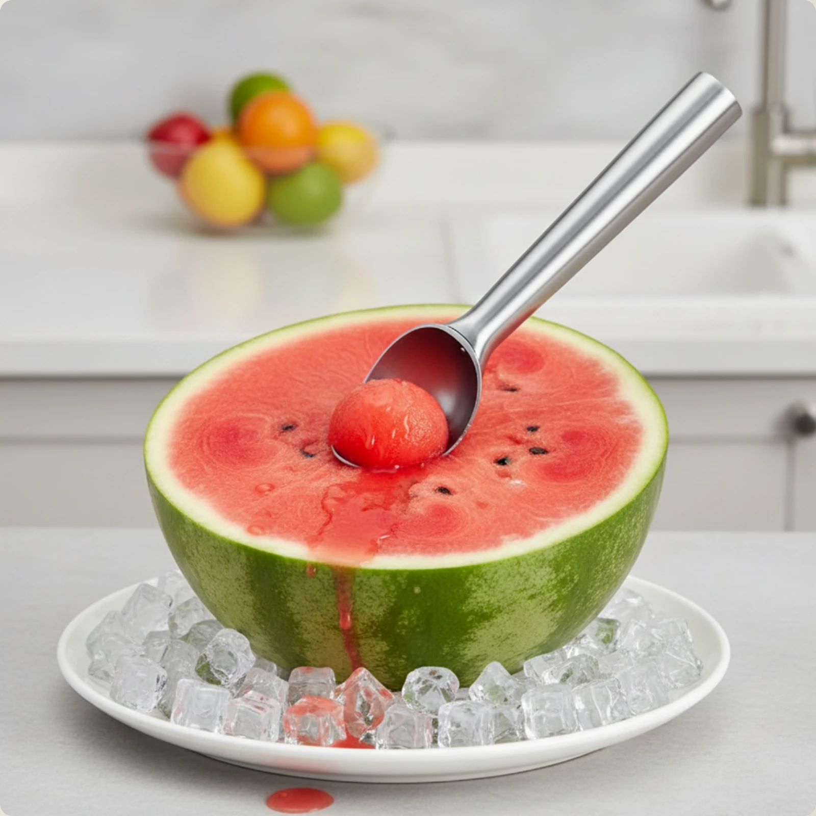 Stainless Steel Ice Cream Scoop Single-Piece Design Ice Cream Scoop Food Tool L-Shaped