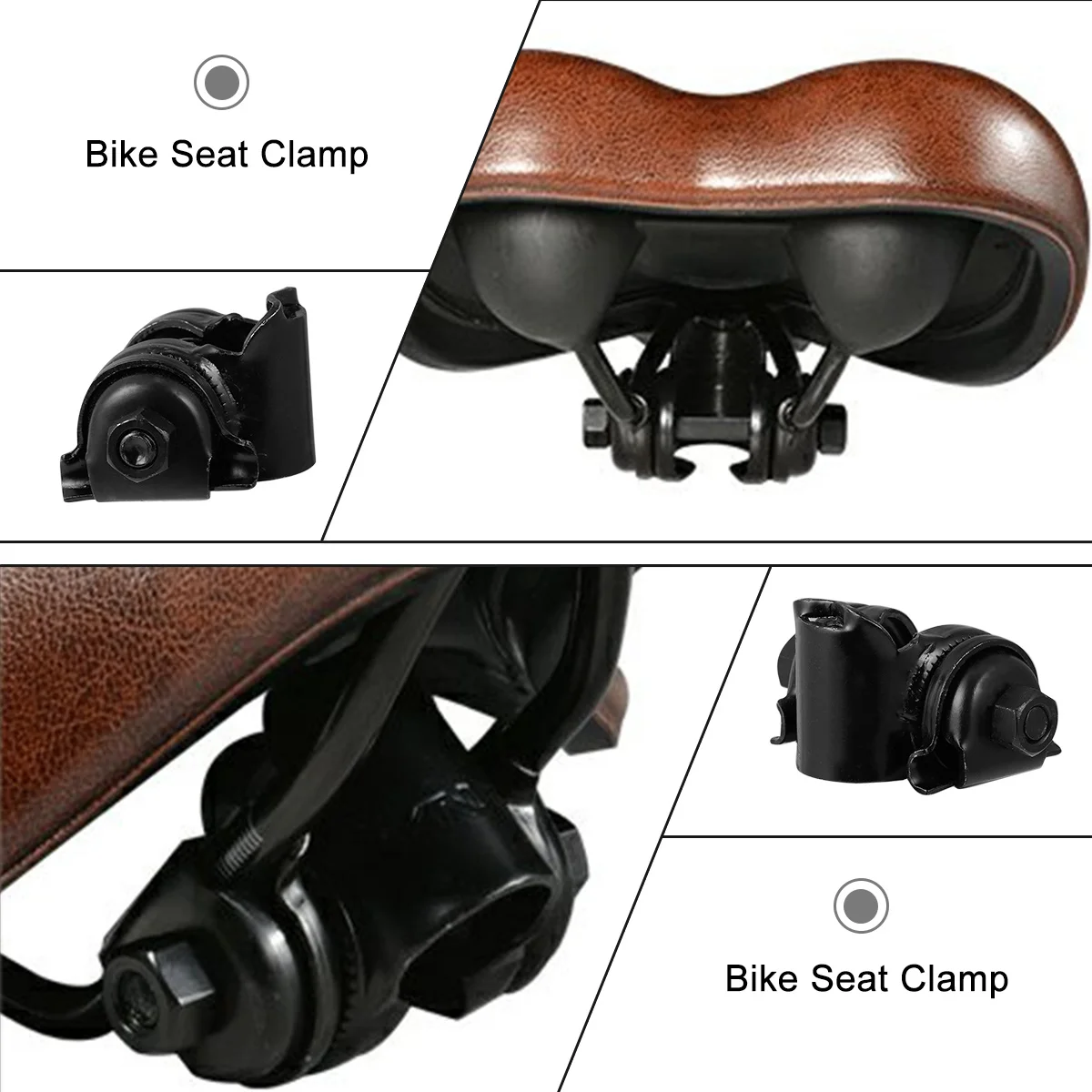 

4Pcs Bike Seat Clamp Iron Adjustable Quick Release Bolt for Standard Rail Saddle Seatpost Mount Bike Accessory