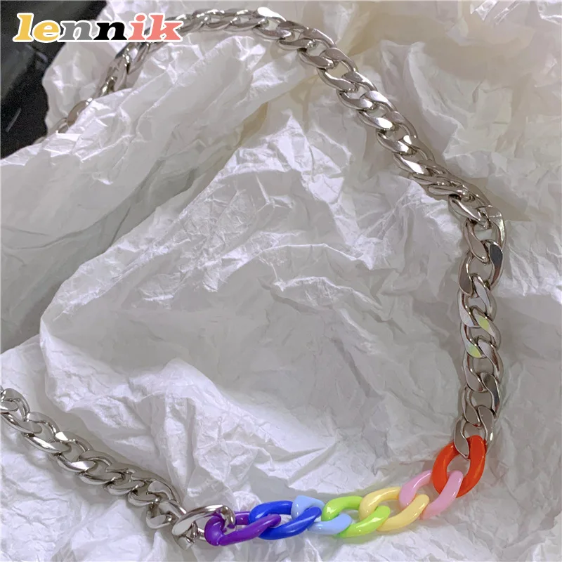 Tough Texture LENNIK Necklace, European Hot Men's Side Cuban, Stainless Steel Unique Chain Jewelry, Party/Gathering Highlight