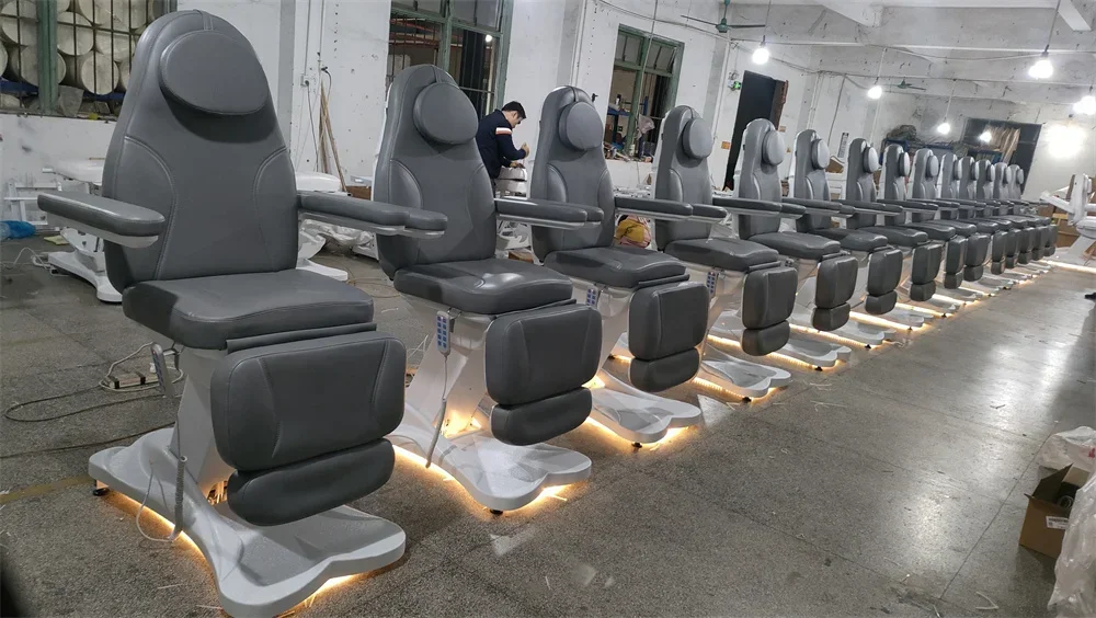 Black Electric 3/4 Motor Aesthetics Reclining Physical Examination Tattoo Chair Spa Massage Bed Beauty Facial